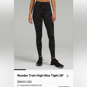 Lululemon Wunder Under High Rise tight *worn only a few times .. like new!*